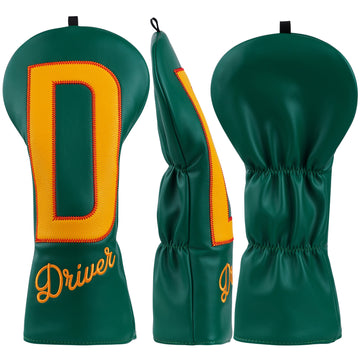 Green D Black F Apricot H Golf Head Cover Set